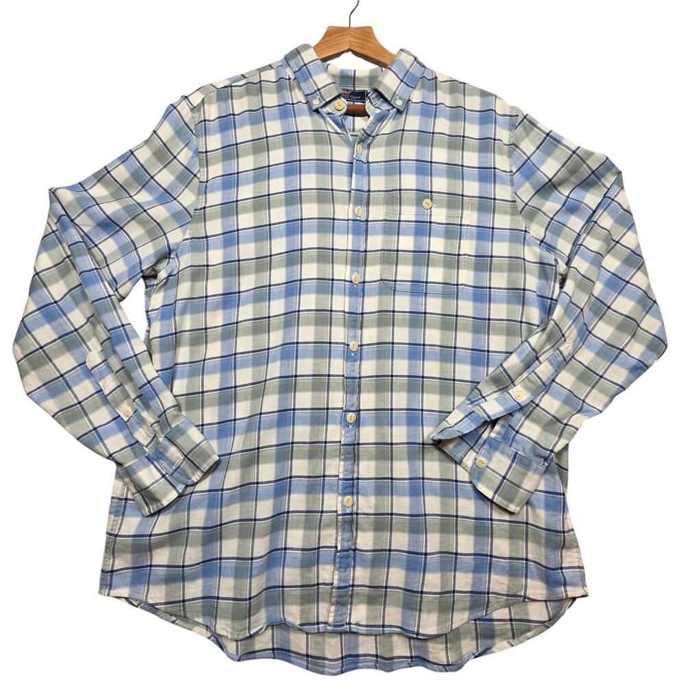Men's Flannel Vineyard Vines Shep & Ian Button Up Shirt Size Large